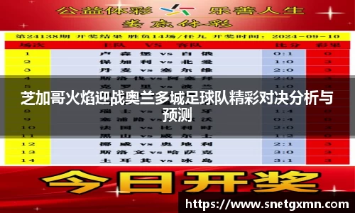 芝加哥火焰迎战奥兰多城足球队精彩对决分析与预测